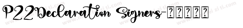 P22Declaration Signers字体转换
